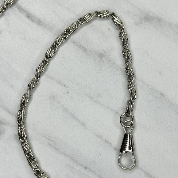 Silver Tone Skinny Swirly Chain Link Purse Handbag Bag Replacement Strap - Picture 11 of 11